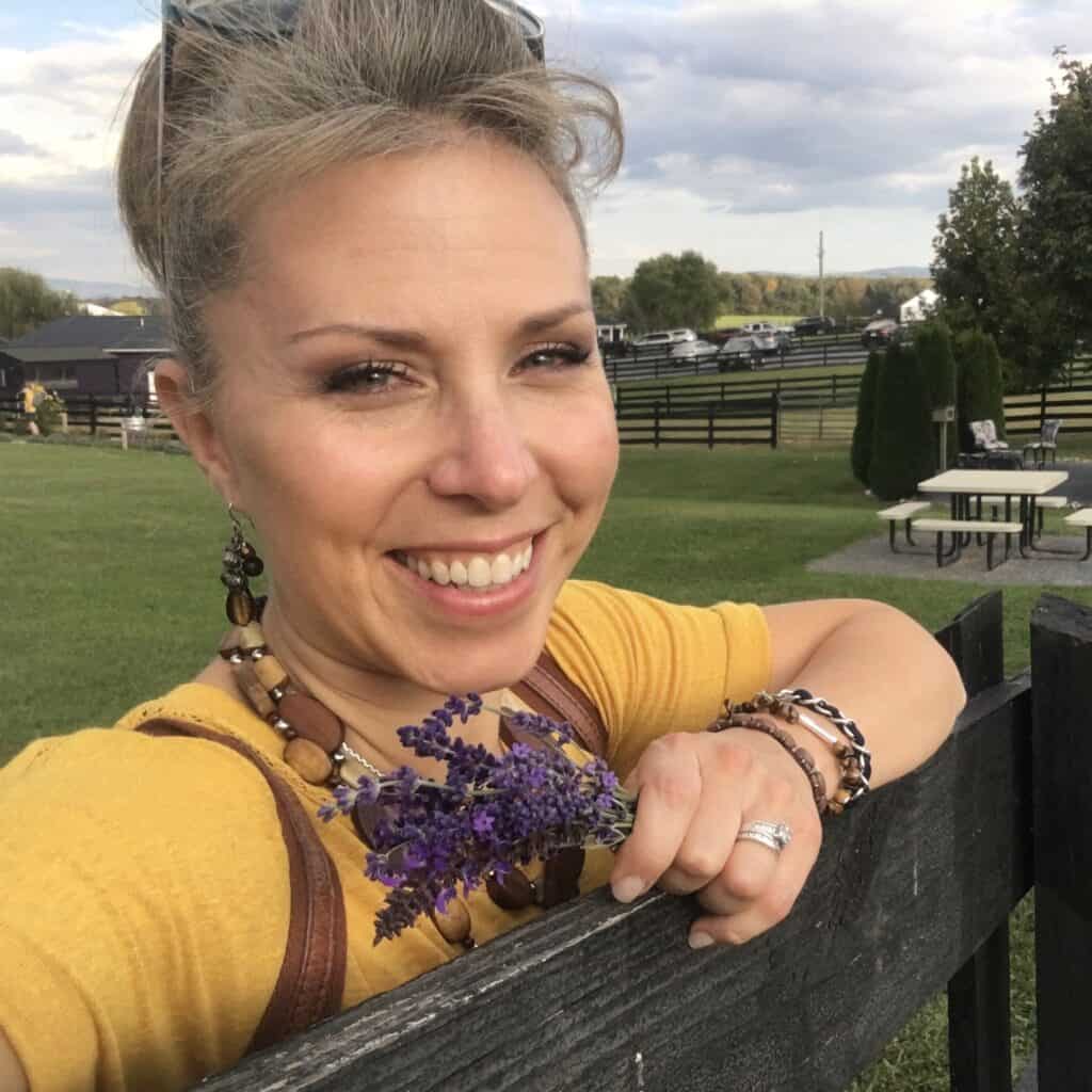 On the fence at the Lavender farm