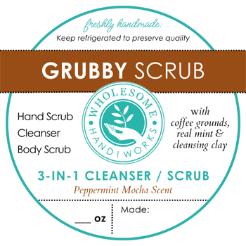 Wholesome Handiworks 3-in-1 3-in-1 Cleanser Scrub: GRUBBY